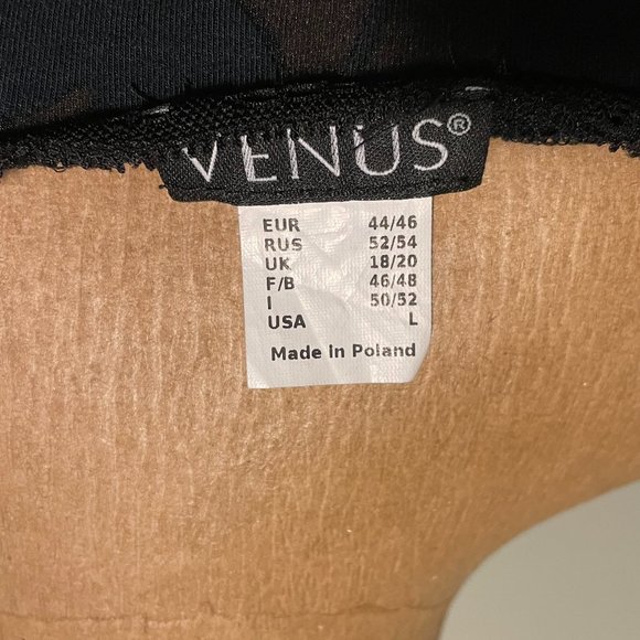 VENUS - mini dress/tunics/night dress -  semi sheer - black - size large - Picture 9 of 9